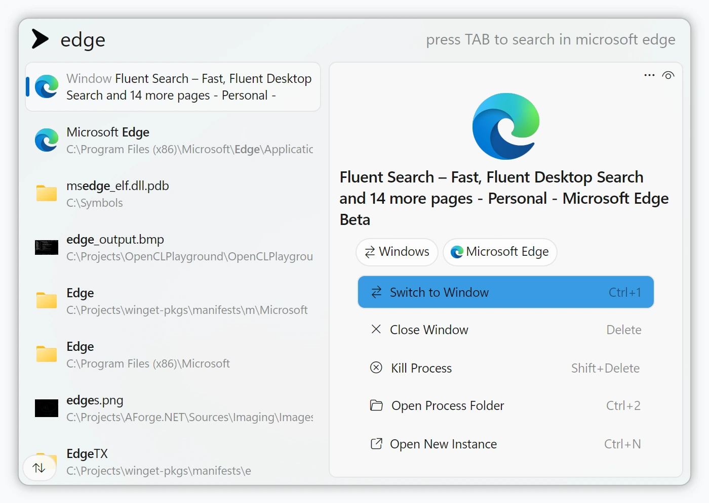 Fast & Fluent Search